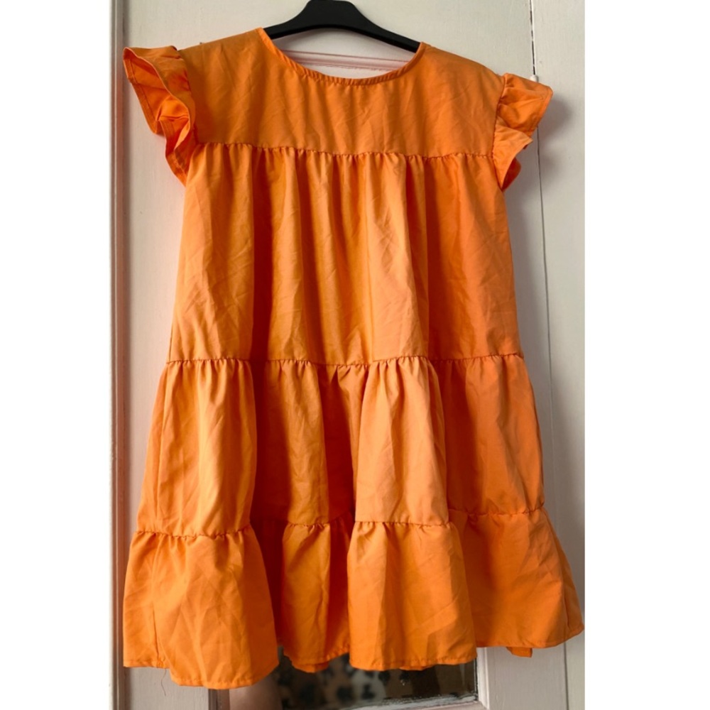 🛍Cute orange short summer dress size: S 🛍